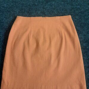 Women pumpkin-colored brushed cotton skirt with spandex